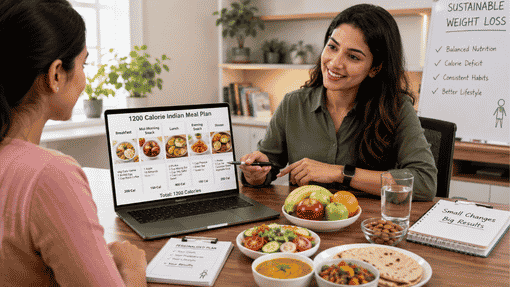 strict Indian meal plan with 1200 calories