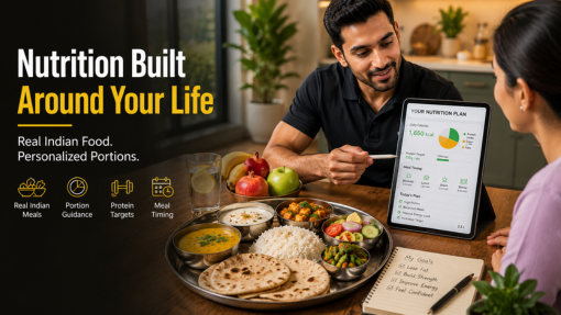 certified nutrition coaching with structured fitness guidance and ongoing WhatsApp support.